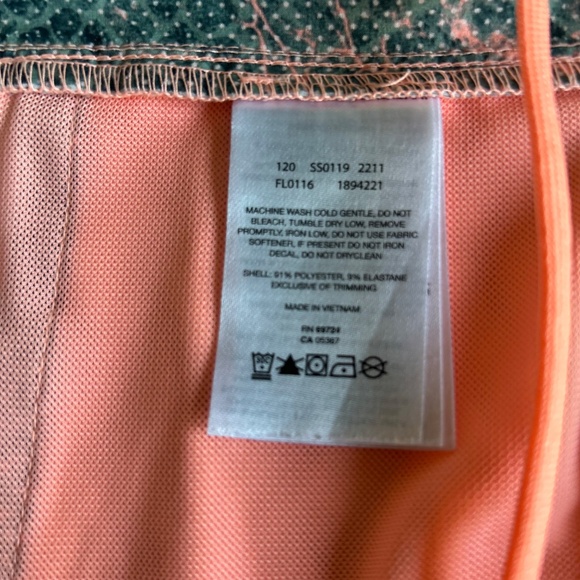 New Columbia Green Pink Polyester Shorts size M - Picture 9 of 9